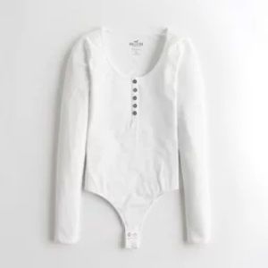 hollister white bodysuit